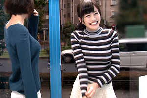 マジックミラー号、レベルの高い２人の素人妻ナンパ！4P！乳首イキ...