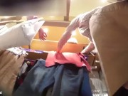 【HD盗撮動画】逆さHERO！とても親切に接客する激カワ美女ショップ店員のパンチラ隠し撮り！！